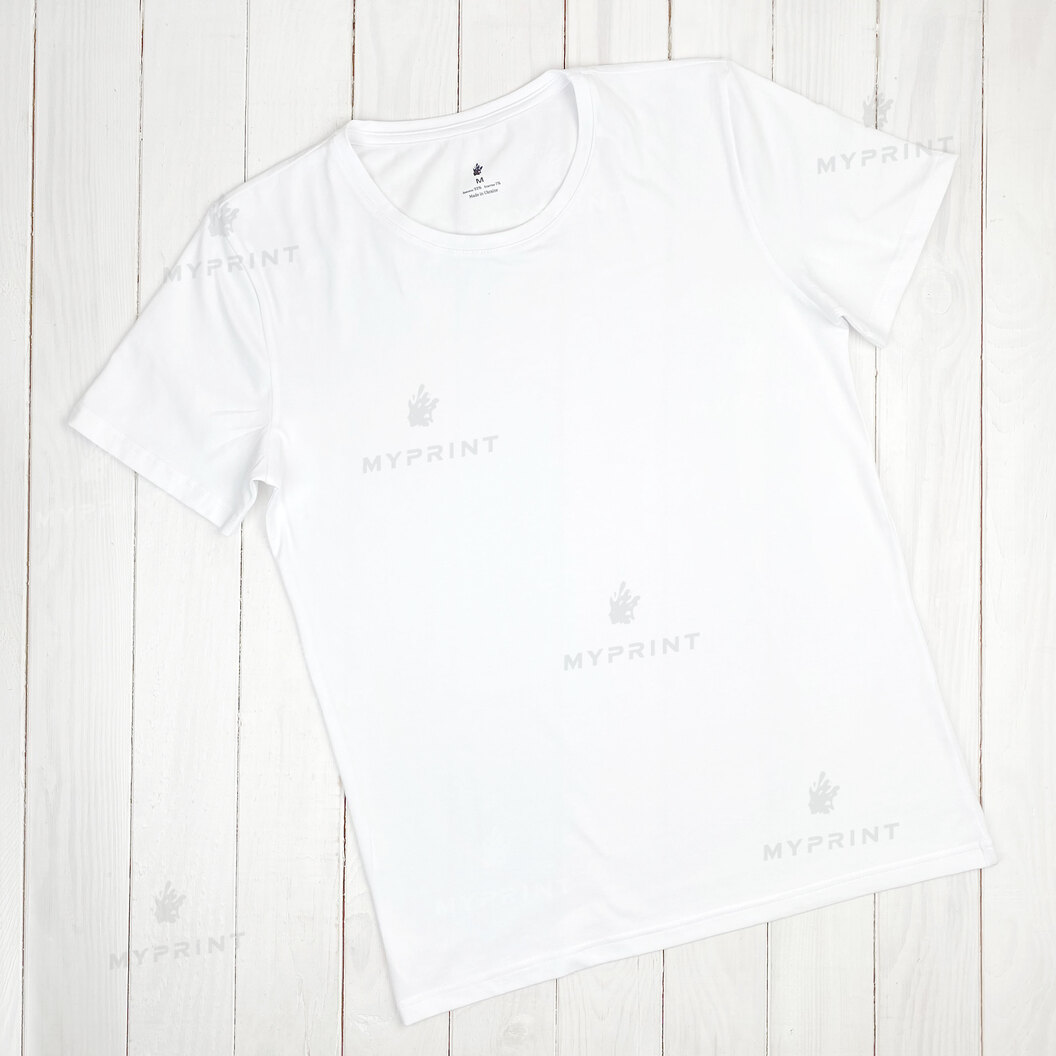 Men's T-shirt cotton/elastane 170 g/m², white, XL (8044) - фото 3 Men's T-shirt cotton/elastane 170 g/m², white, XL (8044) - фото 3 - Blanks for sublimation