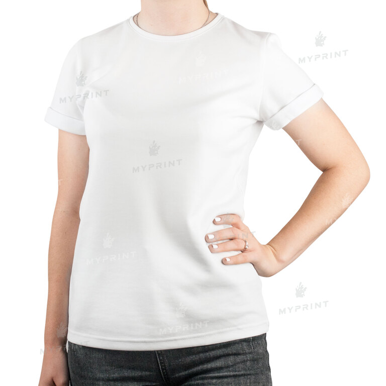 Women's Oversized Double Layer Sublimation T-Shirt 200 g/m², White, XS (8054)  Women's Oversized Double Layer Sublimation T-Shirt 200 g/m², White, XS (8054)