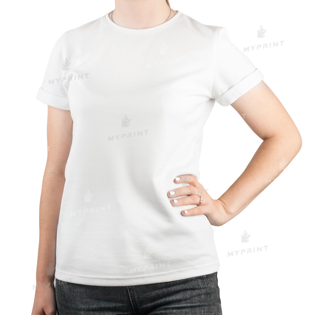 Women's Oversized Two-Layered Sublimation T-Shirt 200 g/m², White, M (8056) - фото 1 Women's Oversized Two-Layered Sublimation T-Shirt 200 g/m², White, M (8056) - фото 1 - Blanks for sublimation