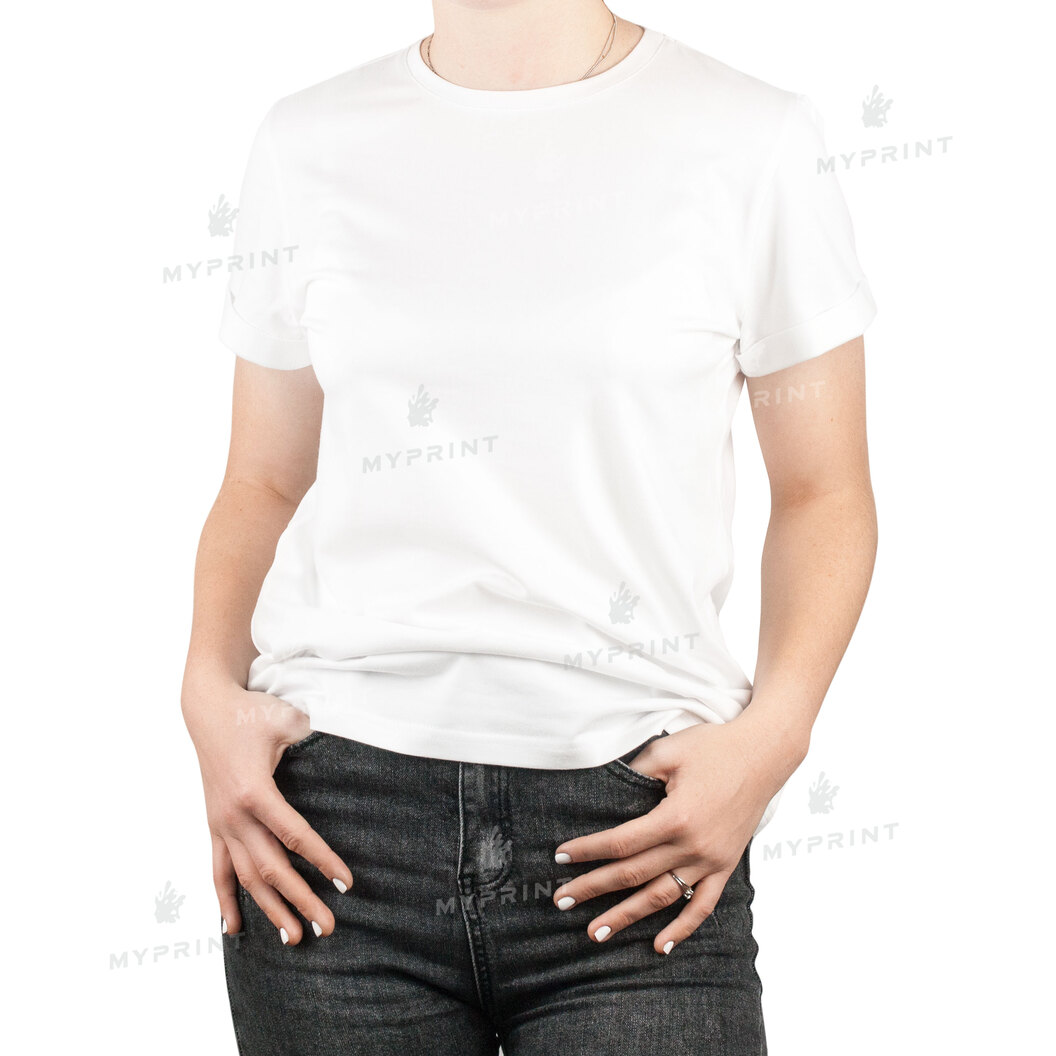 Women's oversized t-shirt cotton/elastane 170 g/m², white, XS (8065) - фото 1 - Blanks for sublimation