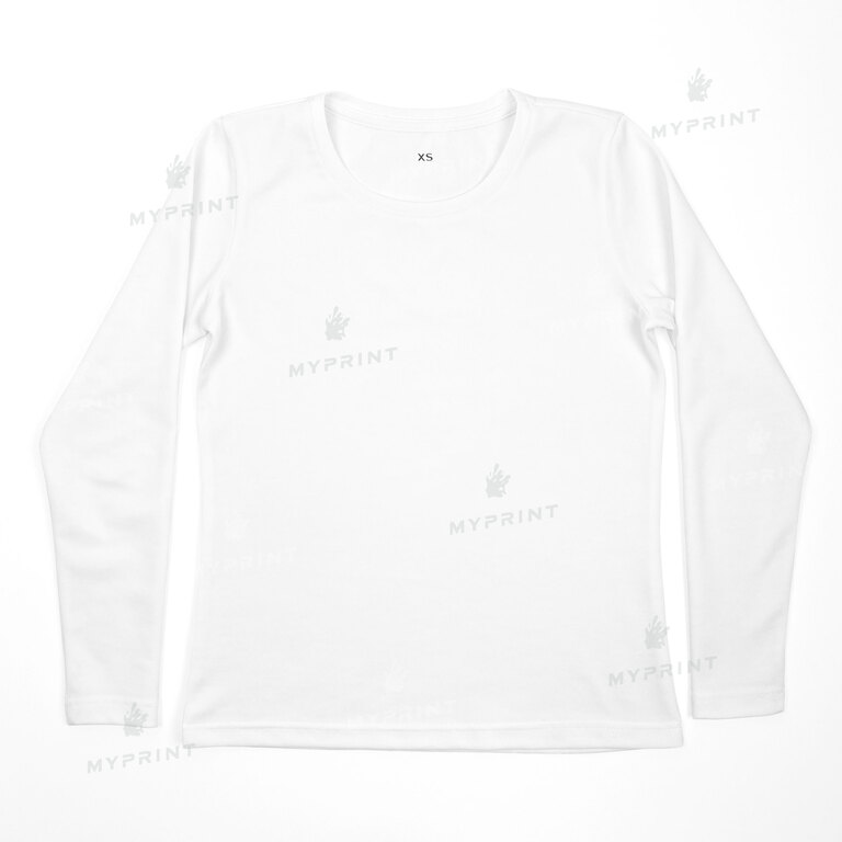 Longsleeve for sublimation women's two-layer 200 g/m², white, M (8100)  Longsleeve for sublimation women's two-layer 200 g/m², white, M (8100)
