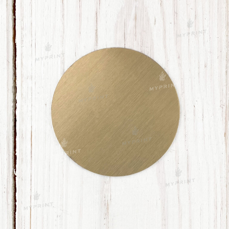 Badge for sublimation metallic rubbed gold 50.8*1 mm (8147)  Badge for sublimation metallic rubbed gold 50.8*1 mm (8147)