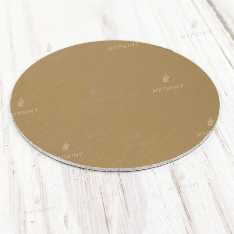 Badge for sublimation metallic rubbed gold 50.8*1 mm (8147)  Badge for sublimation metallic rubbed gold 50.8*1 mm (8147)