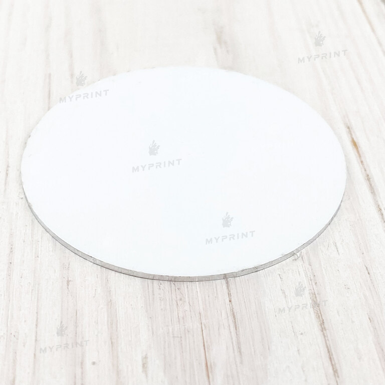 Badge for sublimation metallic glossy white 50.8*1 mm (8151)  Badge for sublimation metallic glossy white 50.8*1 mm (8151)