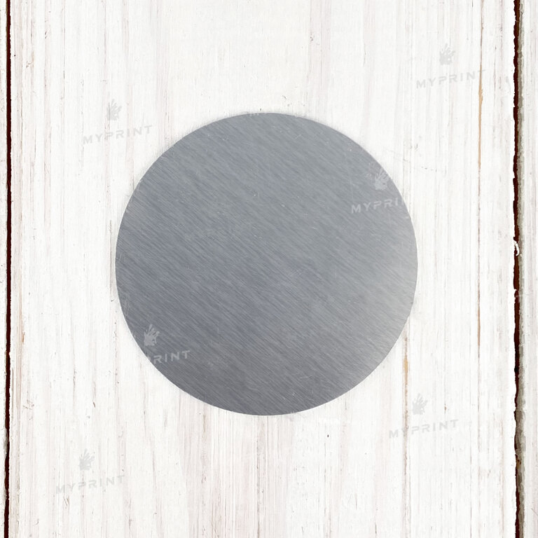 Badge for sublimation metallic rubbed silver 50.8*1 mm (8140)  Badge for sublimation metallic rubbed silver 50.8*1 mm (8140)
