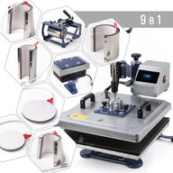 Багатофункціональний термопрес HP 9 в 1 38*38 см (7783) - фото 1 Багатофункціональний термопрес HP 9 в 1 38*38 см (7783) - фото 1 - Термопреси