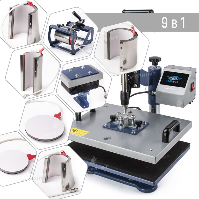 Multifunctional heat press HP 9 in 1 29*38 cm (7782)  Multifunctional heat press HP 9 in 1 29*38 cm (7782)