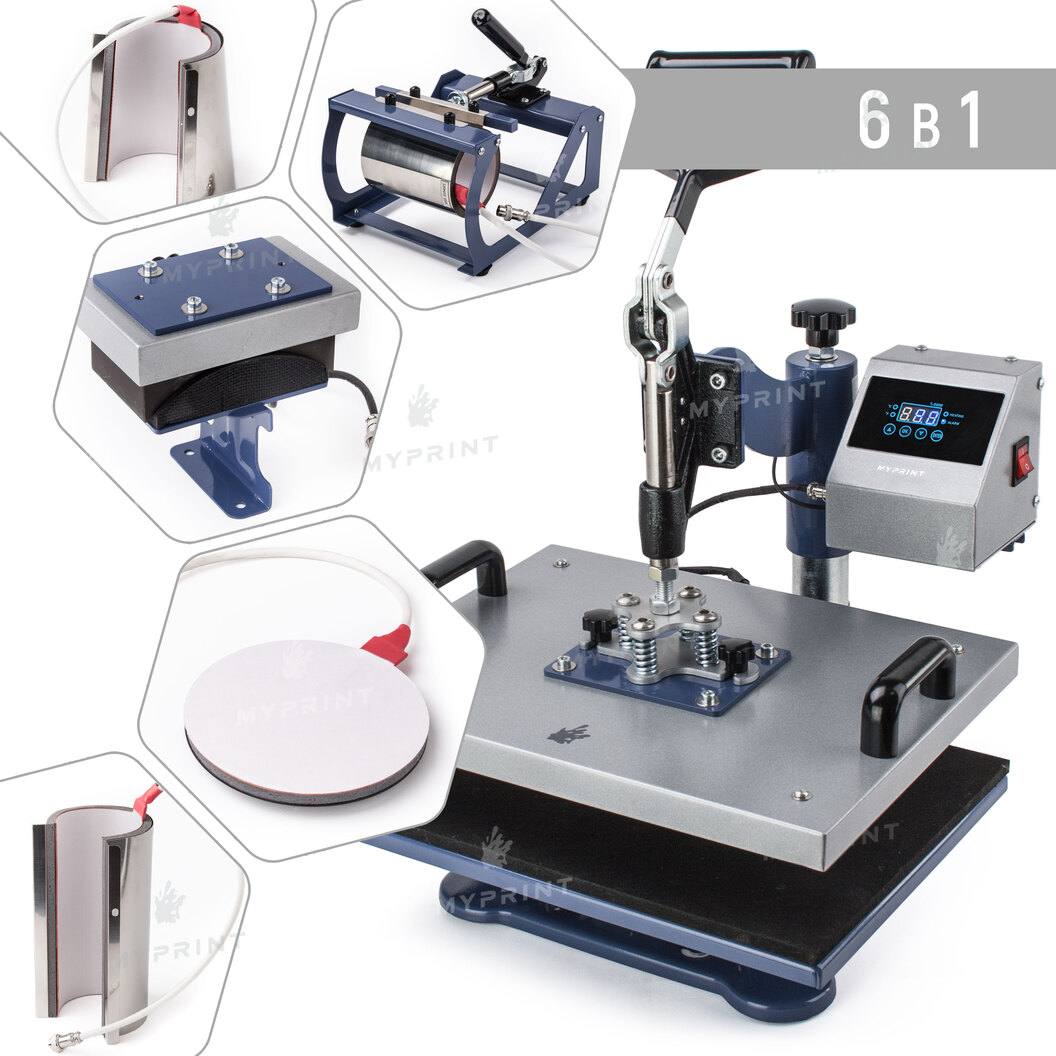 Многофункциональный термопресс HP 6 в 1 29*38 см (6020) - фото 1 Многофункциональный термопресс HP 6 в 1 29*38 см (6020) - фото 1 - Термопрессы