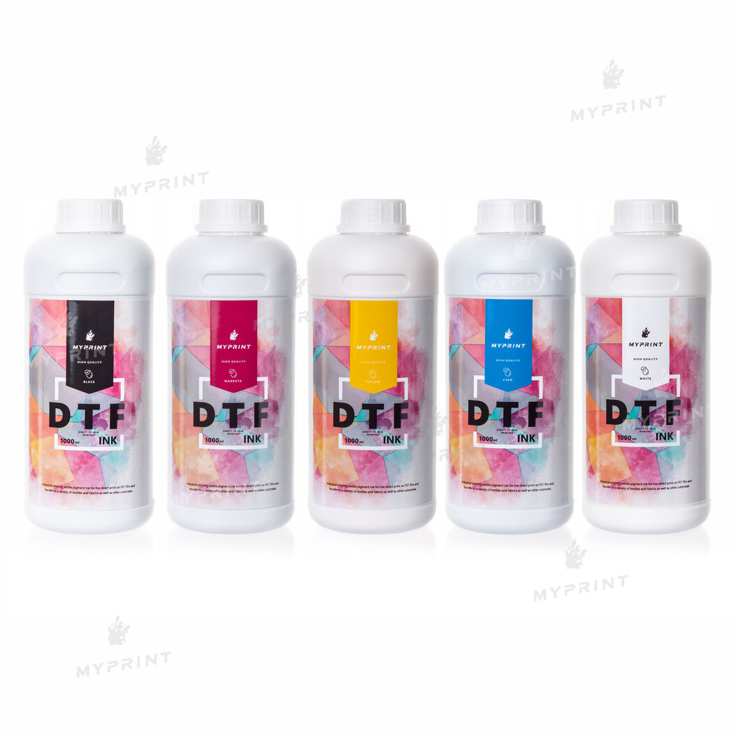 Комплект чорнил для DTF друку My Print (5*1 л) (8090) - фото 1 Комплект чорнил для DTF друку My Print (5*1 л) (8090) - фото 1 - Витратні матеріали для друку