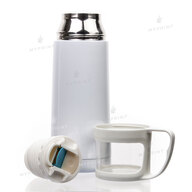 Thermos for sublimation metal (steel 201) white with a cup (350 ml) (8372) - фото 4 Thermos for sublimation metal (steel 201) white with a cup (350 ml) (8372) - фото 4 - Blanks for sublimation