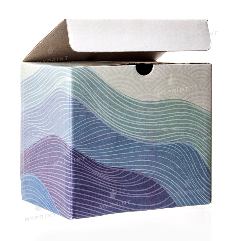 Коробочка для кружки 11 Oz (330 мл) цветная волна (8363)  Коробочка для кружки 11 Oz (330 мл) цветная волна (8363)
