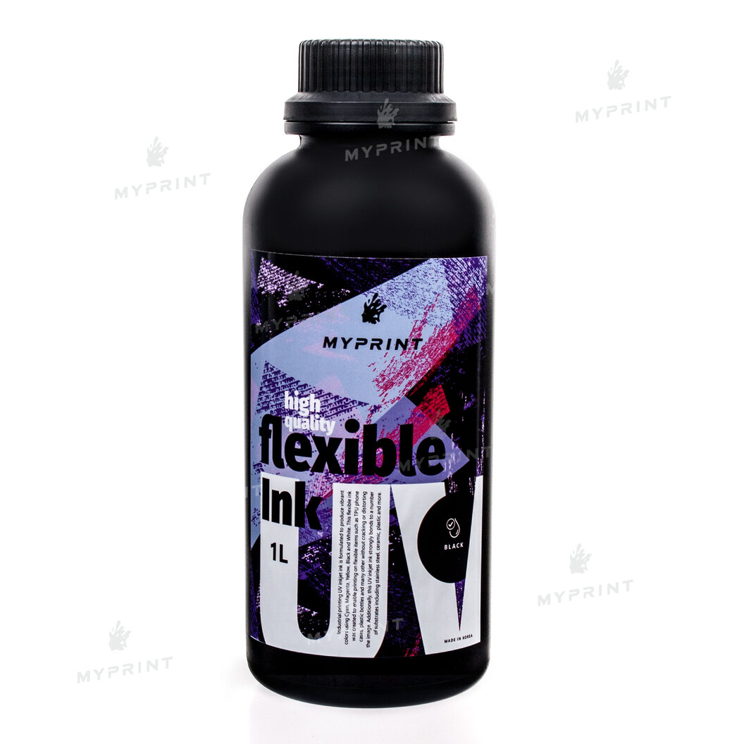 Ink for UV printing My Print UV LED flexible (1 l) black (8328) - фото 2 Ink for UV printing My Print UV LED flexible (1 l) black (8328) - фото 2 - Consumables for printing