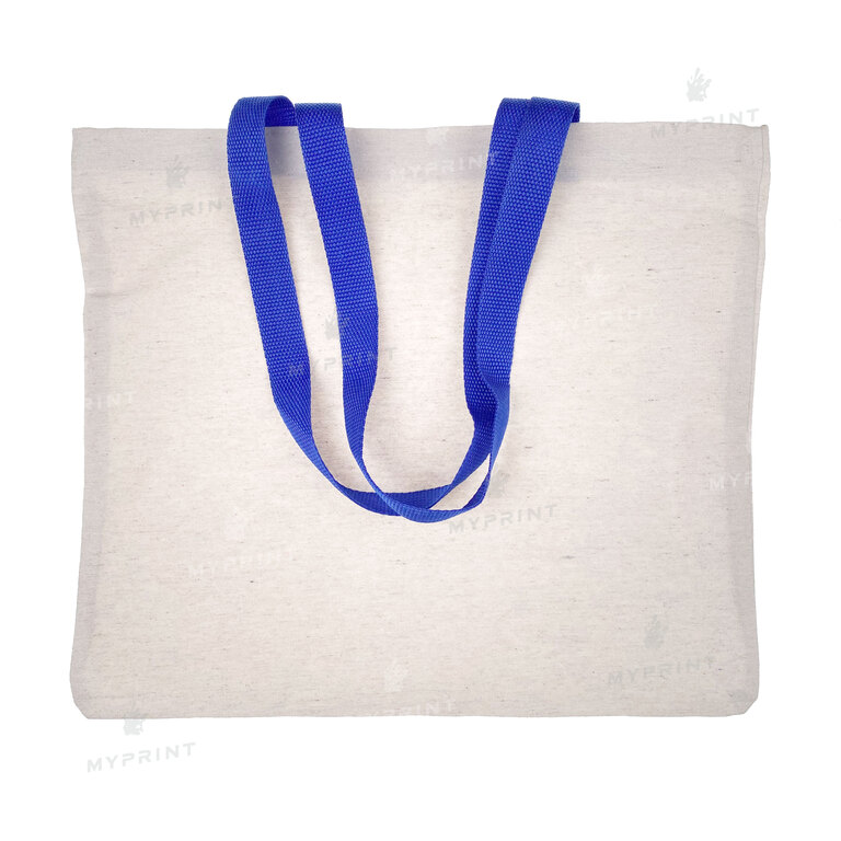 Eco sublimation bag horizontal with blue handles 40.5*35.5 cm (8540)  Eco sublimation bag horizontal with blue handles 40.5*35.5 cm (8540)
