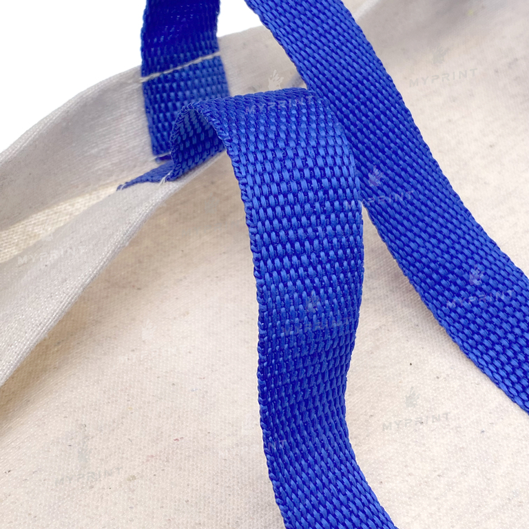 Eco sublimation bag horizontal with blue handles 40.5*35.5 cm (8540)  Eco sublimation bag horizontal with blue handles 40.5*35.5 cm (8540)