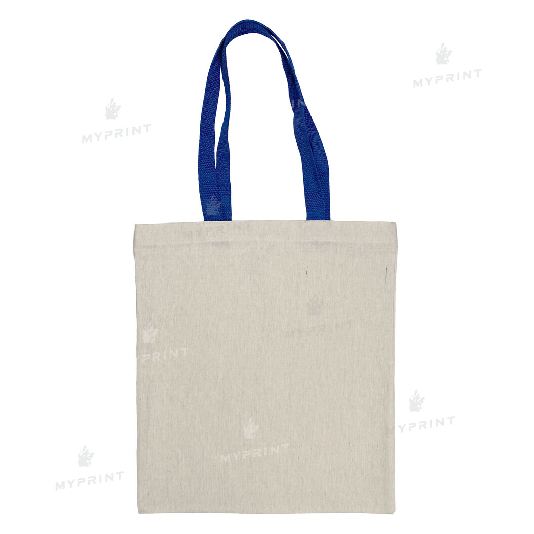 Eco bag for sublimation vertical with blue handles 35*38.5 cm (8583) - фото 2 Eco bag for sublimation vertical with blue handles 35*38.5 cm (8583) - фото 2 - Blanks for sublimation