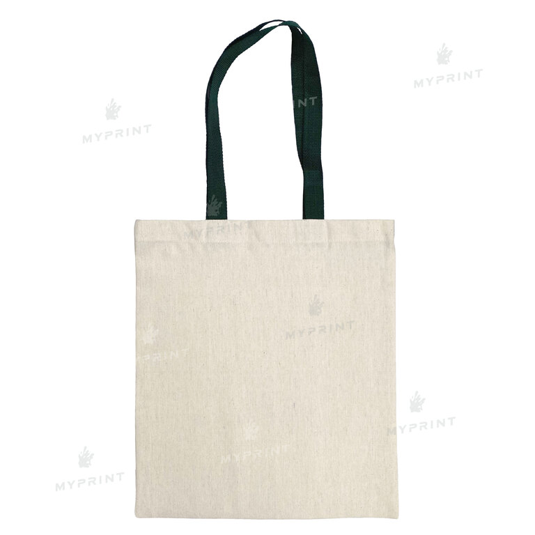 Eco bag for sublimation vertical with dark green handles 35*38.5 cm (8584)  Eco bag for sublimation vertical with dark green handles 35*38.5 cm (8584)