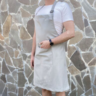 Фартух для сублімації саржевий з лямкою, що регулюється і кишенею подовжений сірий (8615) - фото 5 Фартух для сублімації саржевий з лямкою, що регулюється і кишенею подовжений сірий (8615) - фото 5 - Заготовки для сублімації