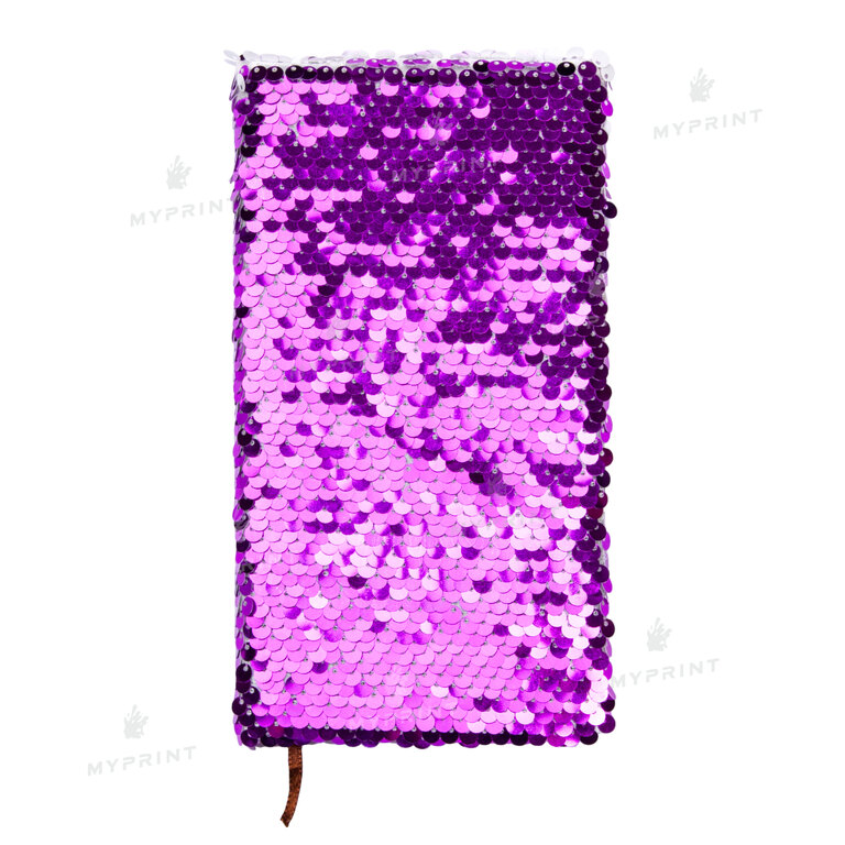 Sublimation notebook with sequins 10*18 cm purple (8620)  Sublimation notebook with sequins 10*18 cm purple (8620)