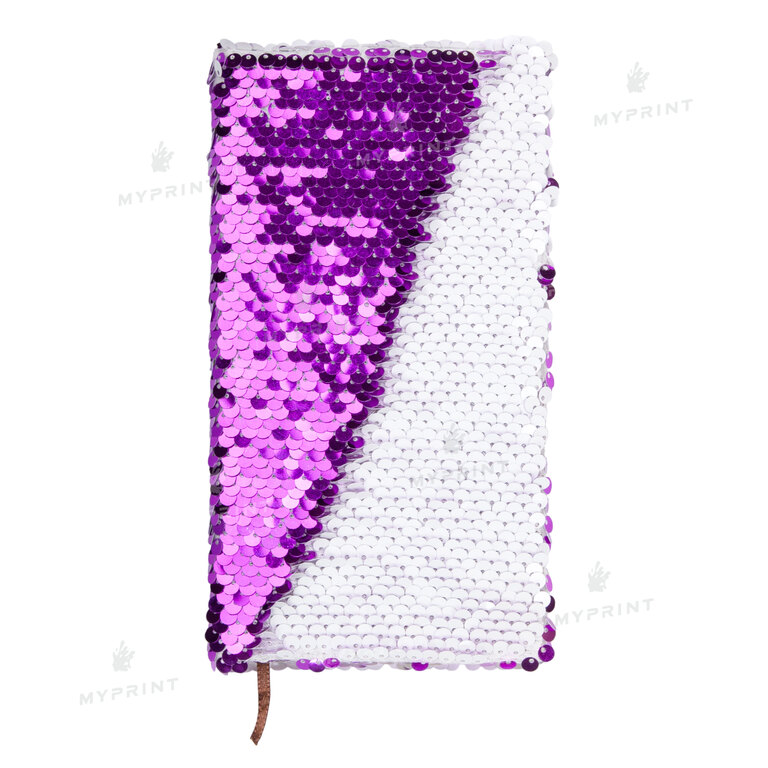 Sublimation notebook with sequins 10*18 cm purple (8620)  Sublimation notebook with sequins 10*18 cm purple (8620)