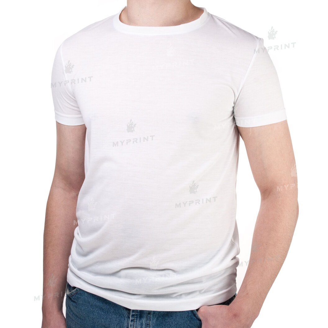 T-shirt for sublimation men's polyester, white, L (8916) - фото 1 T-shirt for sublimation men's polyester, white, L (8916) - фото 1 - Blanks for sublimation