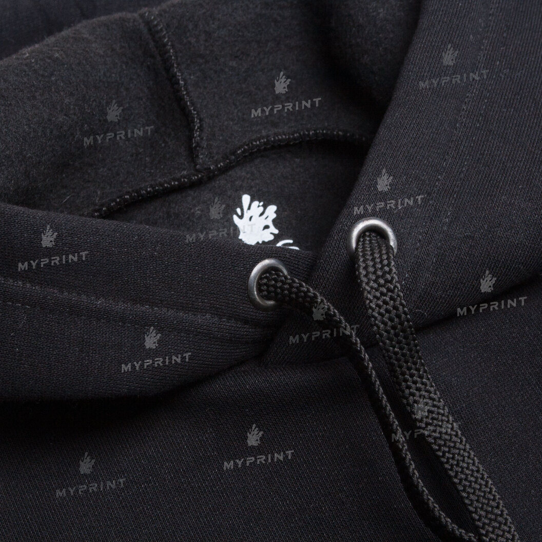 300gsm Tri-thread Fleece Print Hoodie With Pocket Unisex, Black, XXXL (8947) - фото 5 - Blanks for sublimation