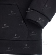 300gsm Tri-thread Fleece Print Hoodie With Pocket Unisex, Black, XXXL (8947) - фото 6 - Blanks for sublimation