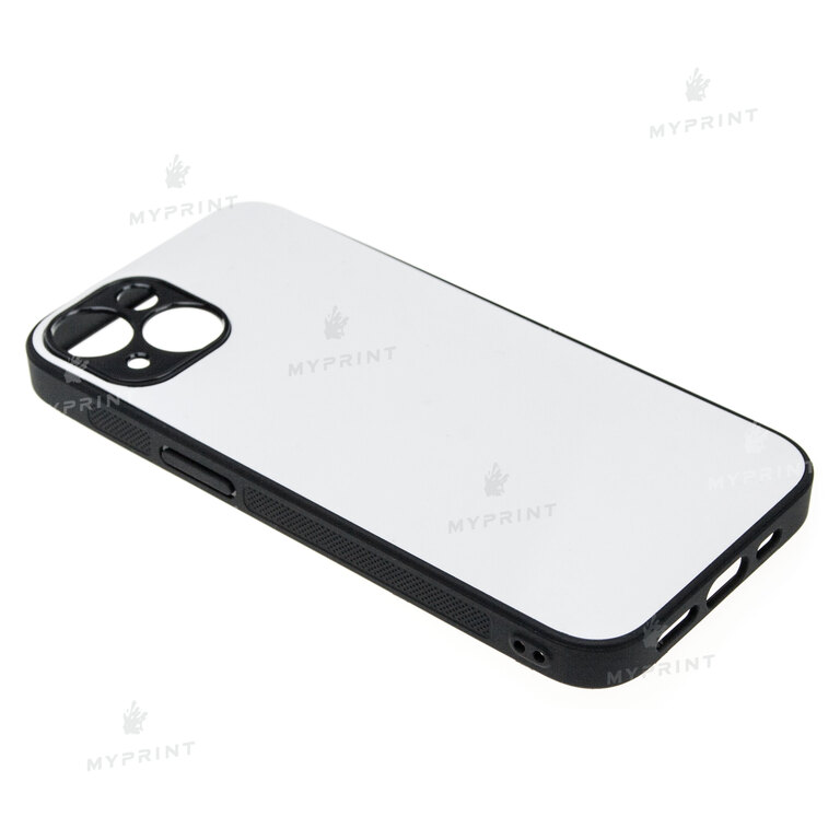 Чохол для сублімації 2D силіконовий (TPU) для iPhone 14 Plus чорний (9047) 