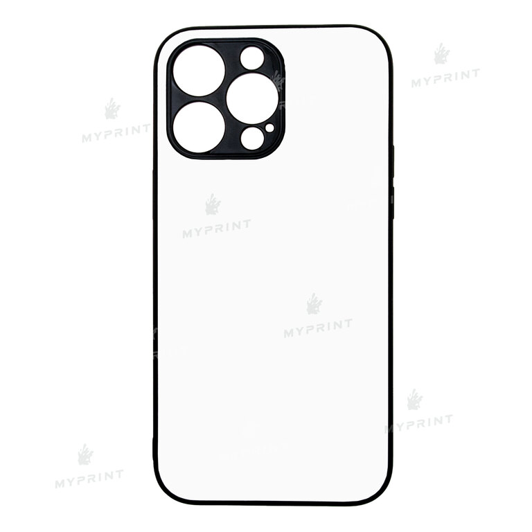 Чехол для сублимации 2D силиконовый (TPU) для iPhone 14 Pro Max черный (9056)  Чехол для сублимации 2D силиконовый (TPU) для iPhone 14 Pro Max черный (9056)