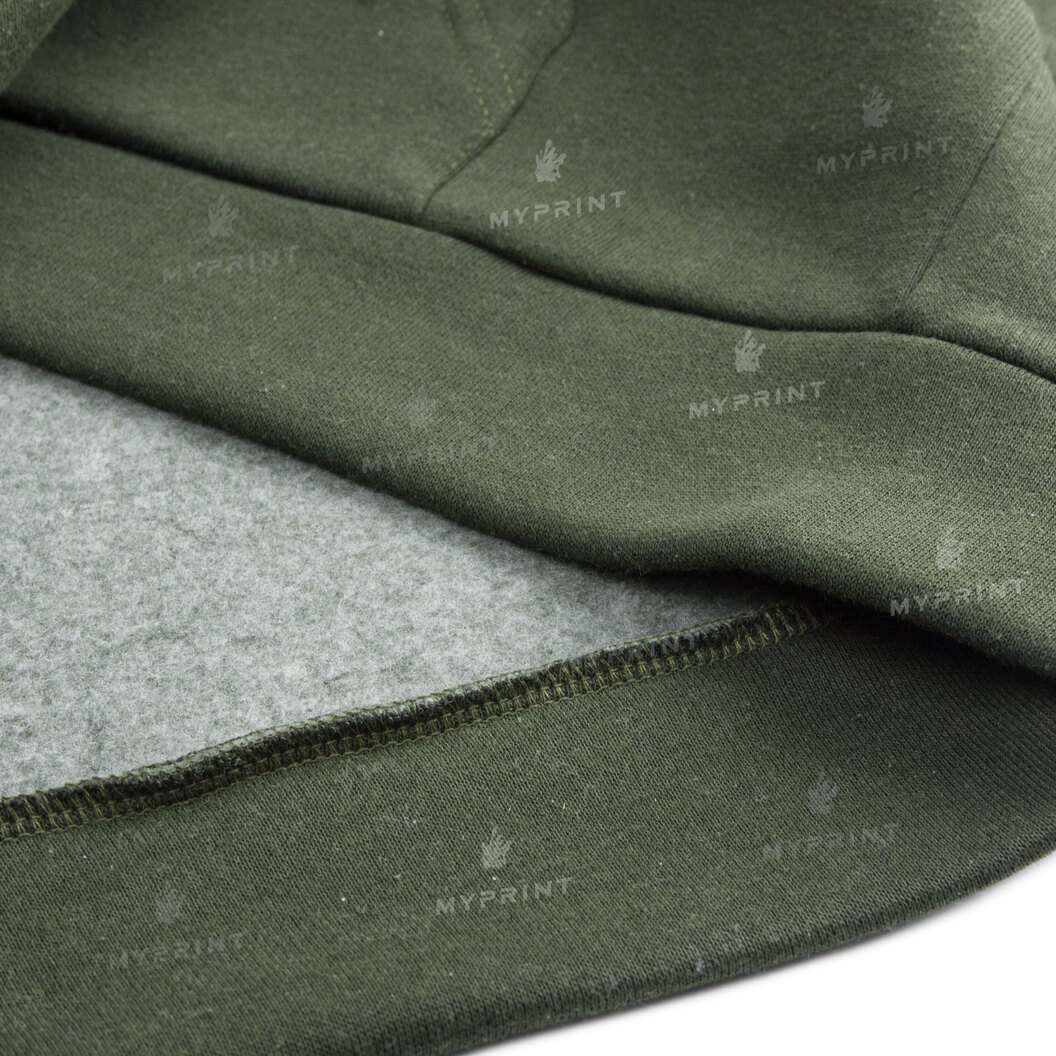 300gsm Fleece Tri-thread Unisex Pocket Print Hoodie, Olive, XL (9090) - фото 5 300gsm Fleece Tri-thread Unisex Pocket Print Hoodie, Olive, XL (9090) - фото 5 - Blanks for sublimation