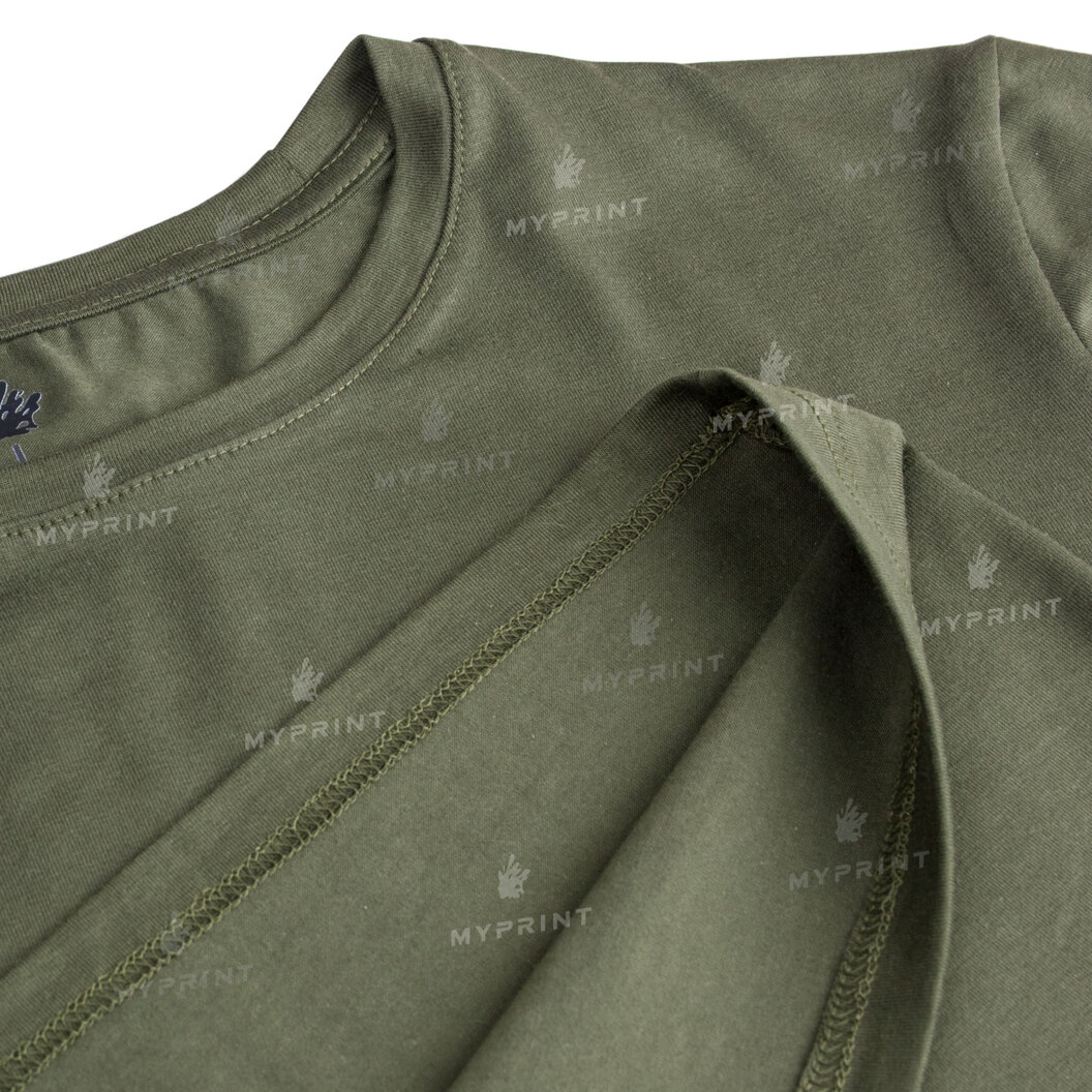 Лонгслів чоловічий бавовна / еластан 170 г/м², оливковий, L (9101) - фото 4 - Заготовки для сублімації