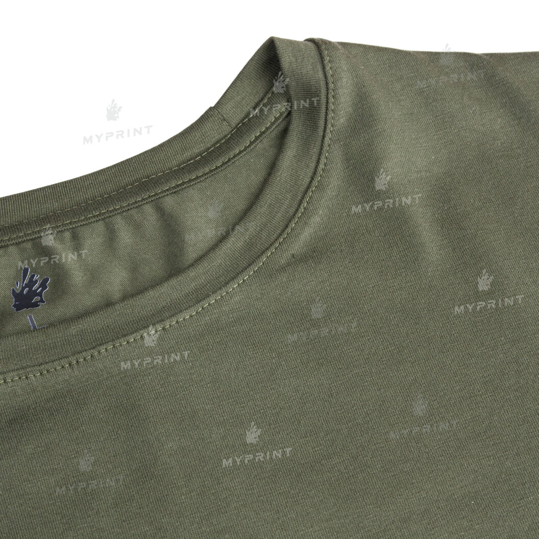 Men's long sleeve cotton/elastane 170 g/m², olive, XS (9106) - фото 2 Men's long sleeve cotton/elastane 170 g/m², olive, XS (9106) - фото 2 - Blanks for sublimation