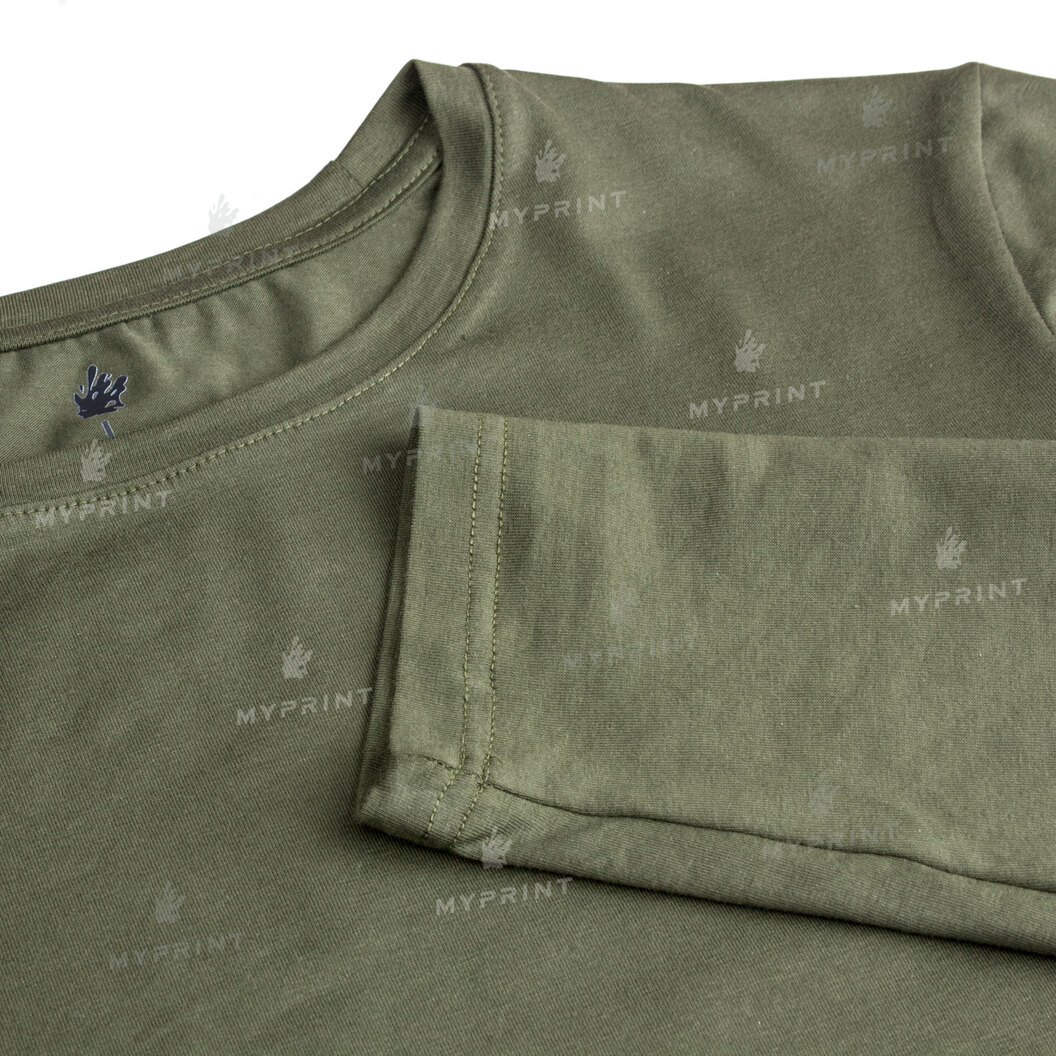 Men's long sleeve cotton/elastane 170 g/m², olive, XS (9106) - фото 3 Men's long sleeve cotton/elastane 170 g/m², olive, XS (9106) - фото 3 - Blanks for sublimation