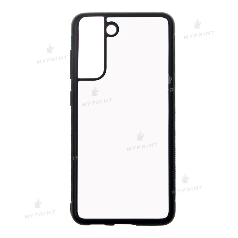 Чехол для сублимации 2D силиконовый (TPU) для Samsung S21 FE черный (8637)  Чехол для сублимации 2D силиконовый (TPU) для Samsung S21 FE черный (8637)