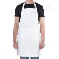 Фартух для сублімації саржевий з лямкою, що регулюється і кишенею подовжений білий (9084) - фото 1 Фартух для сублімації саржевий з лямкою, що регулюється і кишенею подовжений білий (9084) - фото 1 - Заготовки для сублімації