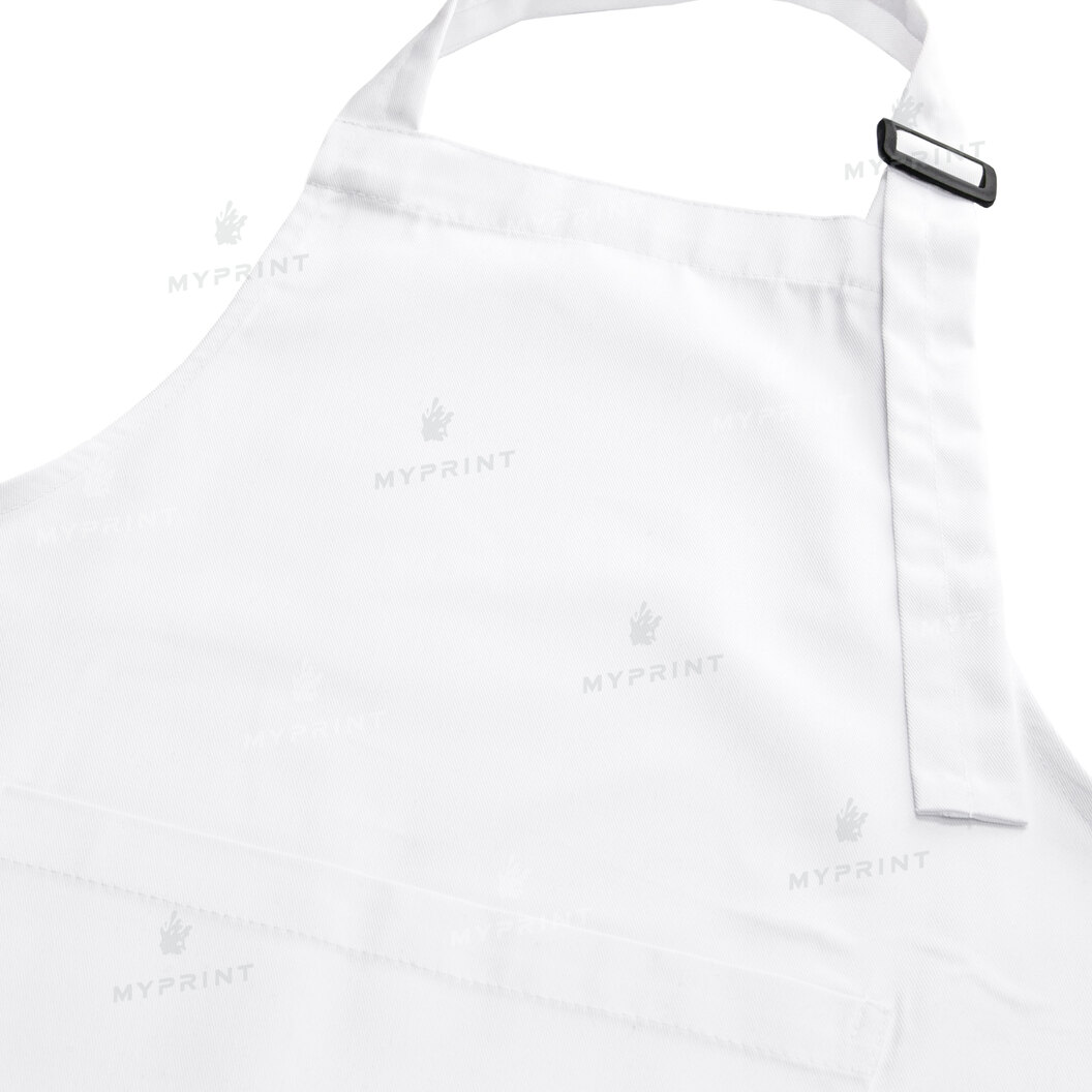 Фартух для сублімації саржевий з лямкою, що регулюється і кишенею подовжений білий (9084) - фото 3 Фартух для сублімації саржевий з лямкою, що регулюється і кишенею подовжений білий (9084) - фото 3 - Заготовки для сублімації