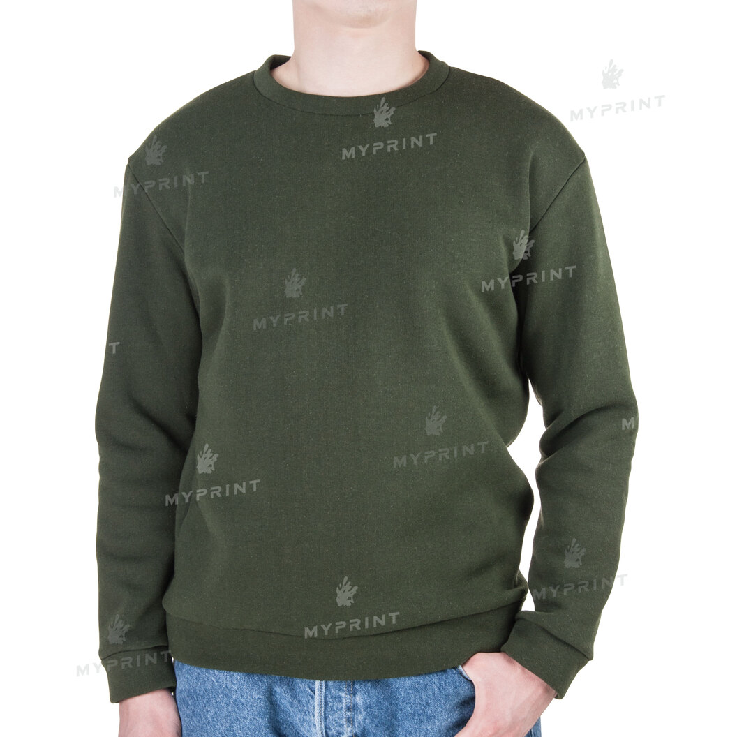 300 g/m² tri-thread fleece print unisex sweatshirt, olive, L (9118) - фото 1 300 g/m² tri-thread fleece print unisex sweatshirt, olive, L (9118) - фото 1 - Blanks for sublimation