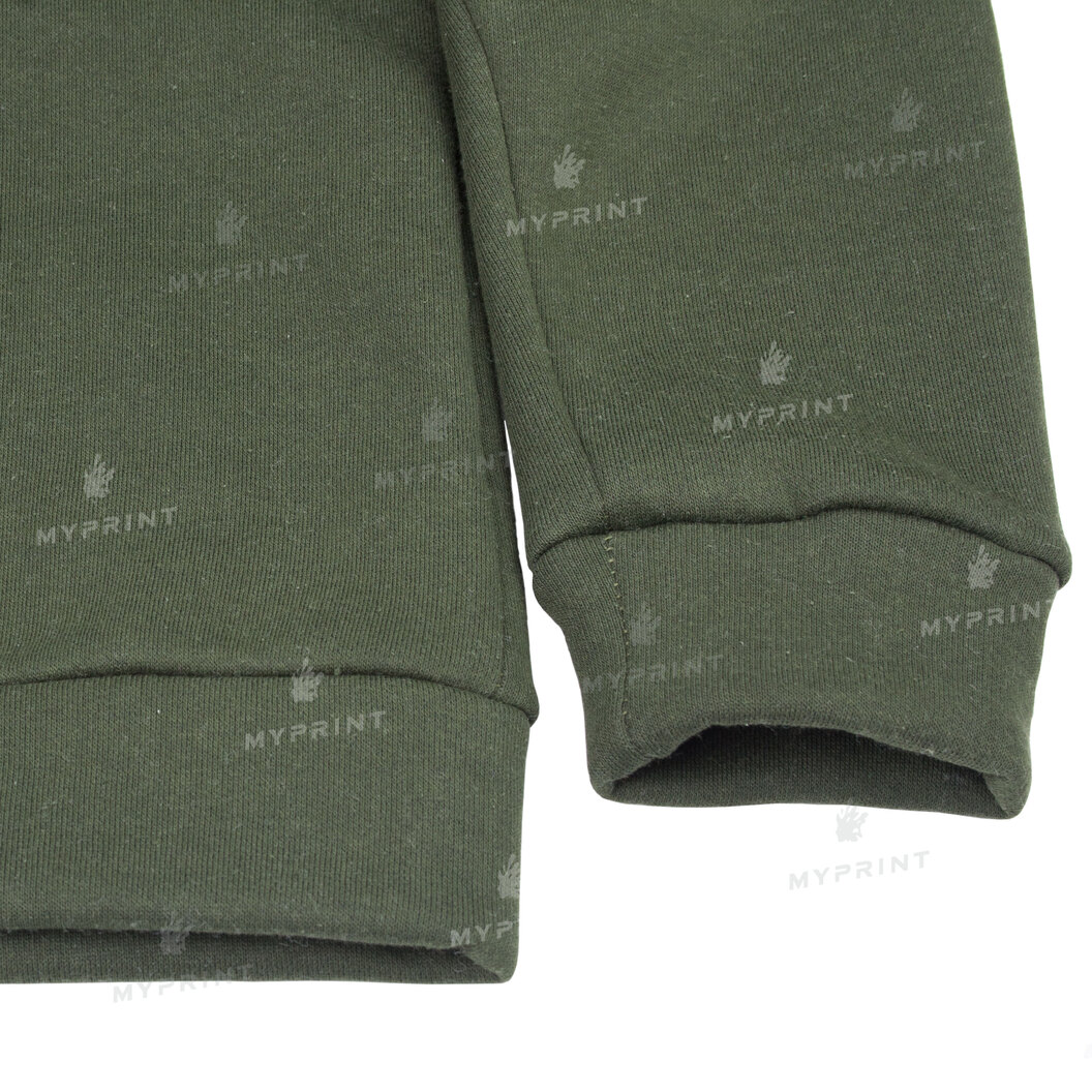 300 g/m² tri-thread fleece print unisex sweatshirt, olive, L (9118) - фото 4 300 g/m² tri-thread fleece print unisex sweatshirt, olive, L (9118) - фото 4 - Blanks for sublimation