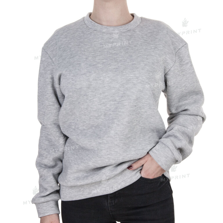 Свитшот для печати унисекс трехнитка с начесом 300 г/м², серый, XXL (9016)  Свитшот для печати унисекс трехнитка с начесом 300 г/м², серый, XXL (9016)