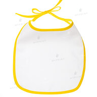 Слюнявчик для сублімації габардиновий на зав'язці з жовтою окантовкою (9250) - фото 2 Слюнявчик для сублімації габардиновий на зав'язці з жовтою окантовкою (9250) - фото 2 - Заготовки для сублімації