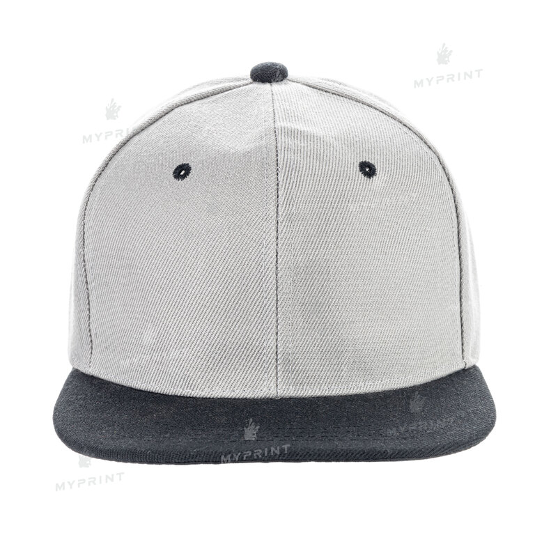 Кепка с прямым козырьком snapback серая с черным козырьком (7983)  Кепка с прямым козырьком snapback серая с черным козырьком (7983)
