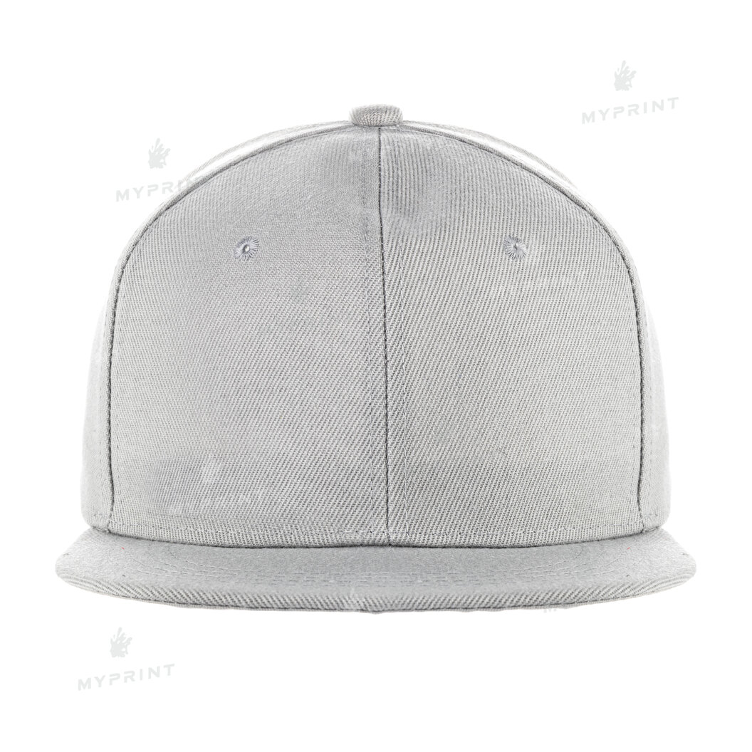 Кепка з прямим козирком snapback сіра (7642) - фото 2 Кепка з прямим козирком snapback сіра (7642) - фото 2 - Заготовки для сублімації