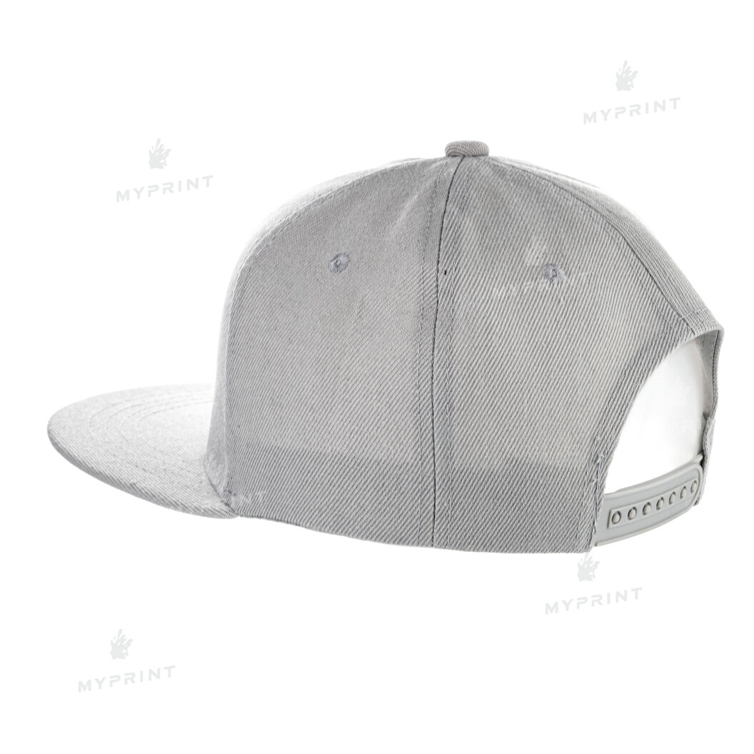 Кепка з прямим козирком snapback сіра (7642) - фото 3 Кепка з прямим козирком snapback сіра (7642) - фото 3 - Заготовки для сублімації