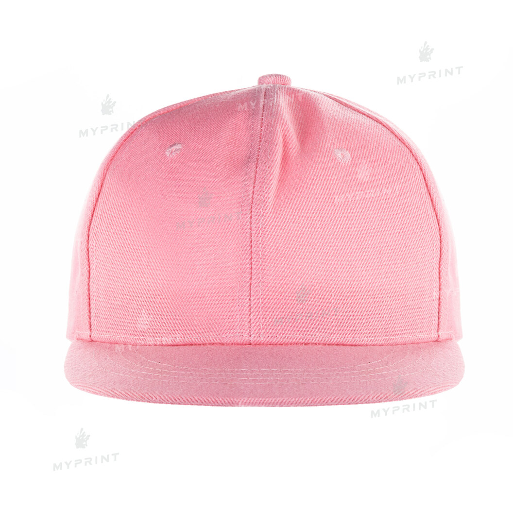 Кепка с прямым козырьком snapback розовая (7981) - фото 2 Кепка с прямым козырьком snapback розовая (7981) - фото 2 - Заготовки для сублимации