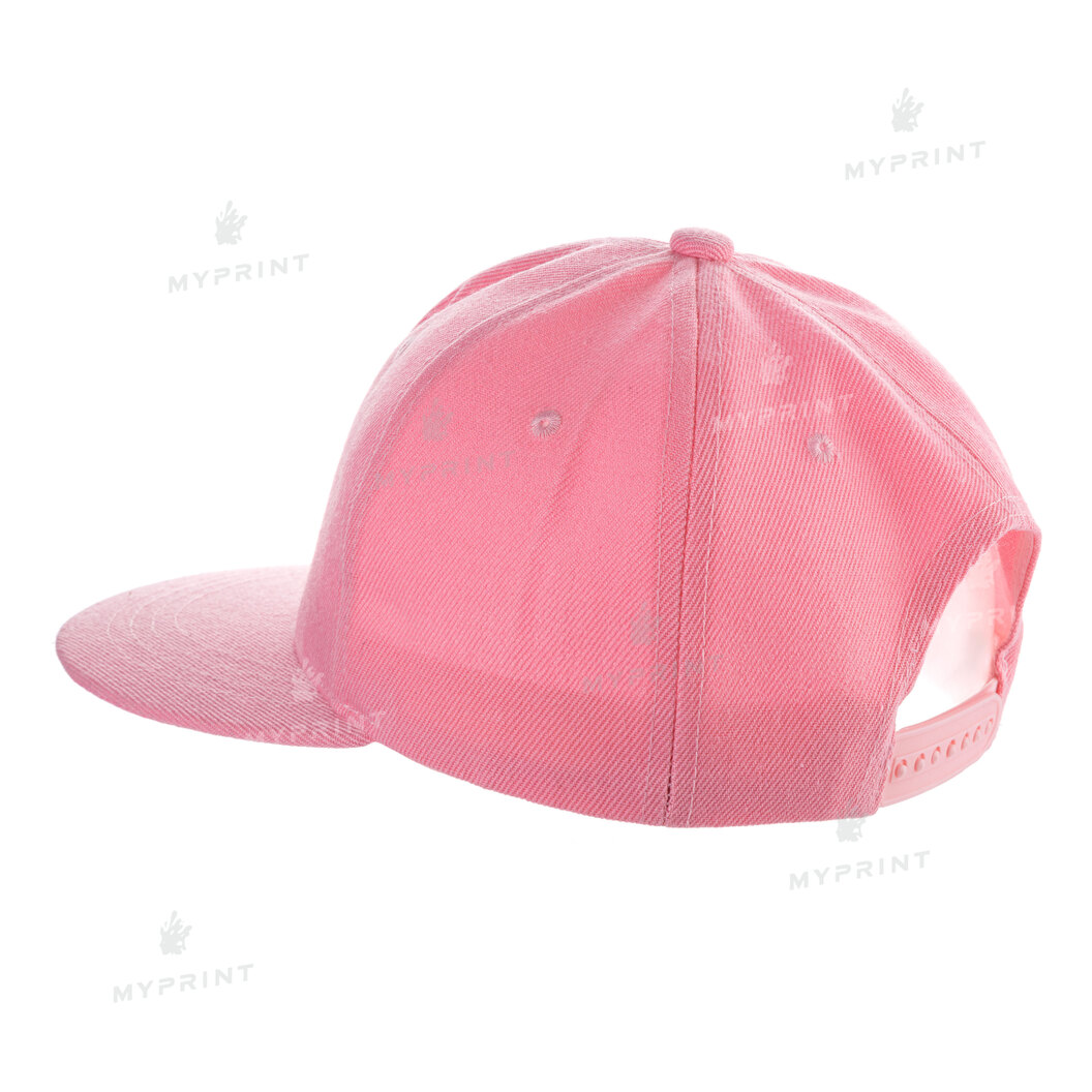 Кепка с прямым козырьком snapback розовая (7981) - фото 3 Кепка с прямым козырьком snapback розовая (7981) - фото 3 - Заготовки для сублимации