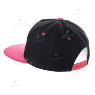 Кепка з прямим козирком snapback чорна з рожевим козирком (7988) - фото 3 Кепка з прямим козирком snapback чорна з рожевим козирком (7988) - фото 3 - Заготовки для сублімації