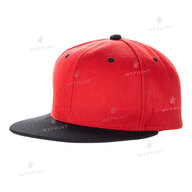 Кепка с прямым козырьком snapback красная с черным козырьком (7984) - фото 1 Кепка с прямым козырьком snapback красная с черным козырьком (7984) - фото 1 - Заготовки для сублимации