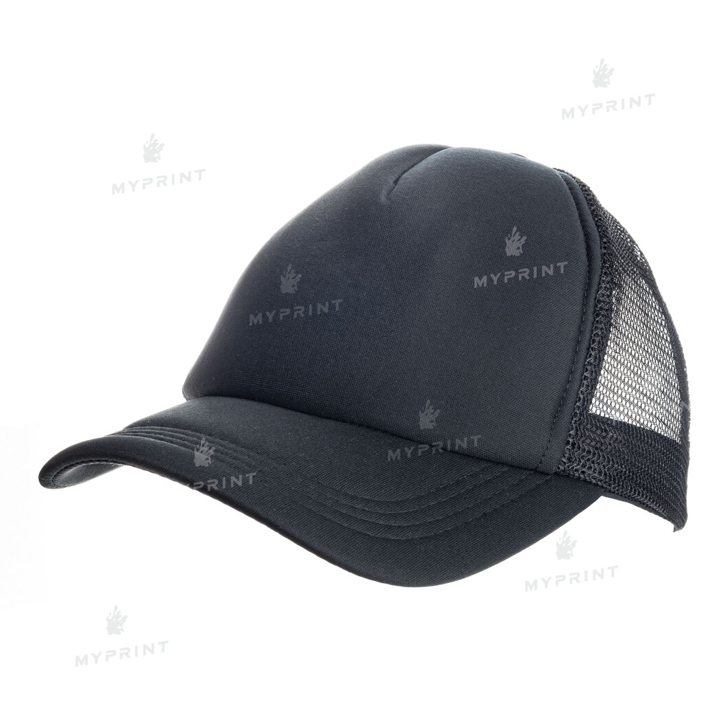Кепка тракер чорна (9273) - фото 1 Кепка тракер чорна (9273) - фото 1 - Заготовки для сублімації