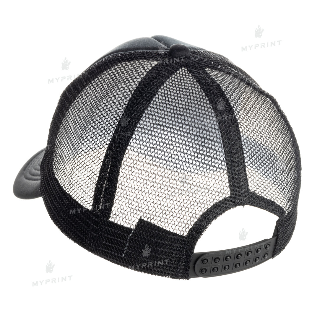 Кепка тракер чорна (9273) - фото 3 Кепка тракер чорна (9273) - фото 3 - Заготовки для сублімації