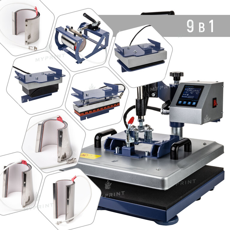 Multifunctional heat press HP 9 in 1 New 38*38 cm (9409)  Multifunctional heat press HP 9 in 1 New 38*38 cm (9409)