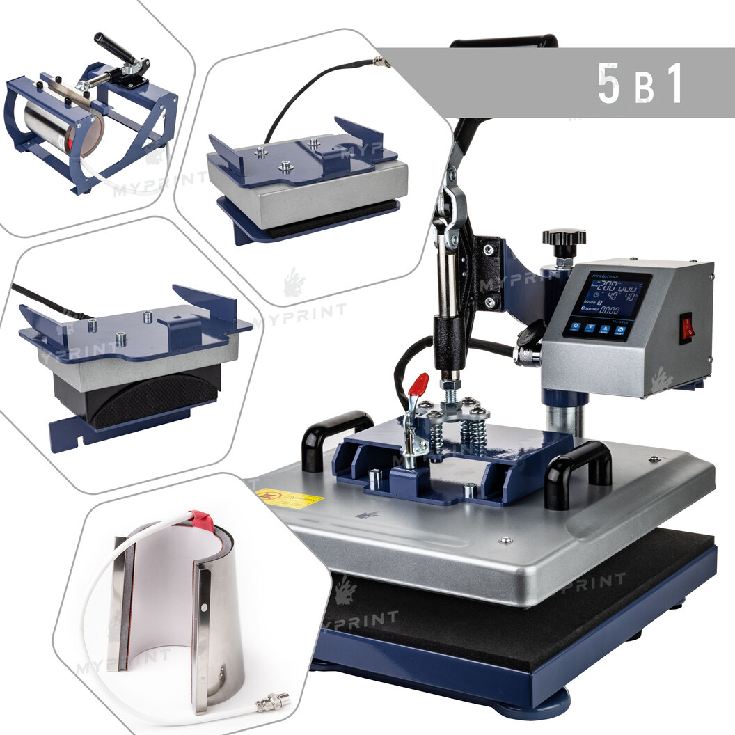 Багатофункціональний термопрес HP 5 в 1 New 38*38 см (9408) - фото 1 - Термопреси